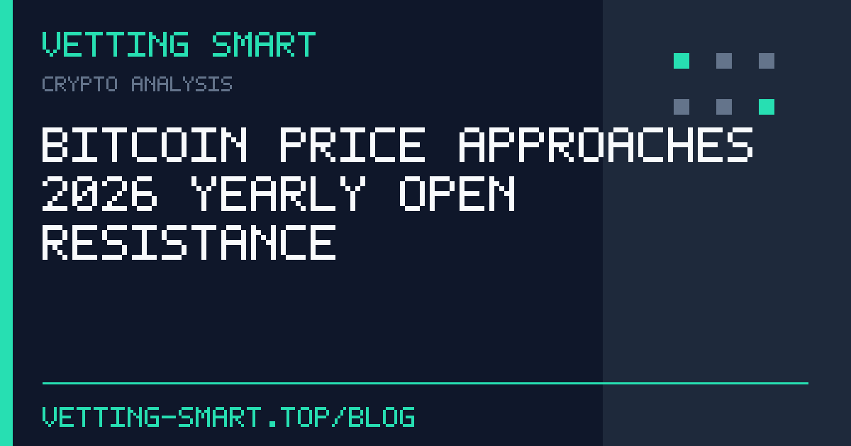 Bitcoin Price Approaches 2026 Yearly Open Resistance