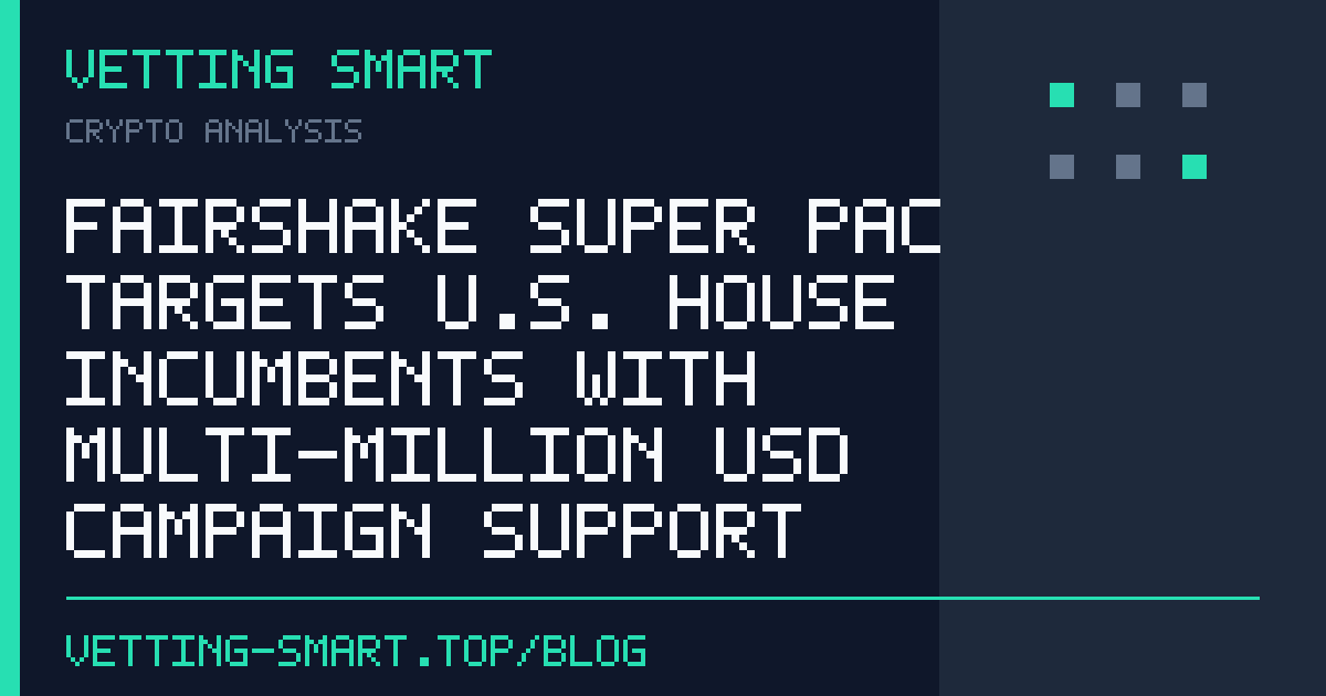 Fairshake Super PAC Targets U.S. House Incumbents with Multi-Million USD Campaign Support