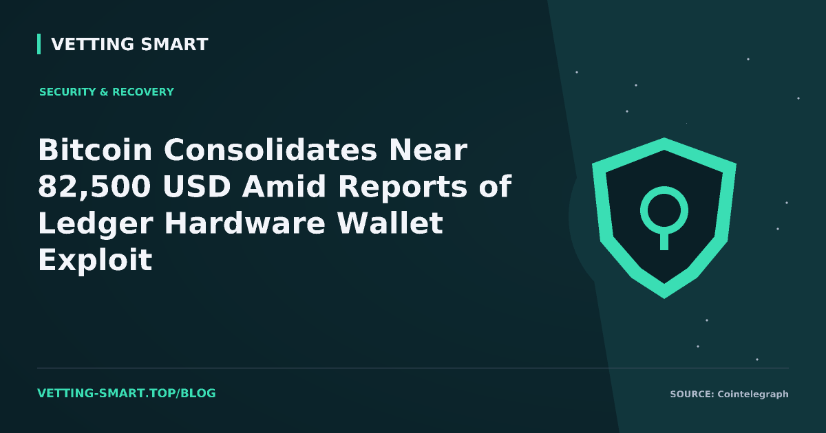 Bitcoin Consolidates Near 82,500 USD Amid Reports of Ledger Hardware Wallet Exploit