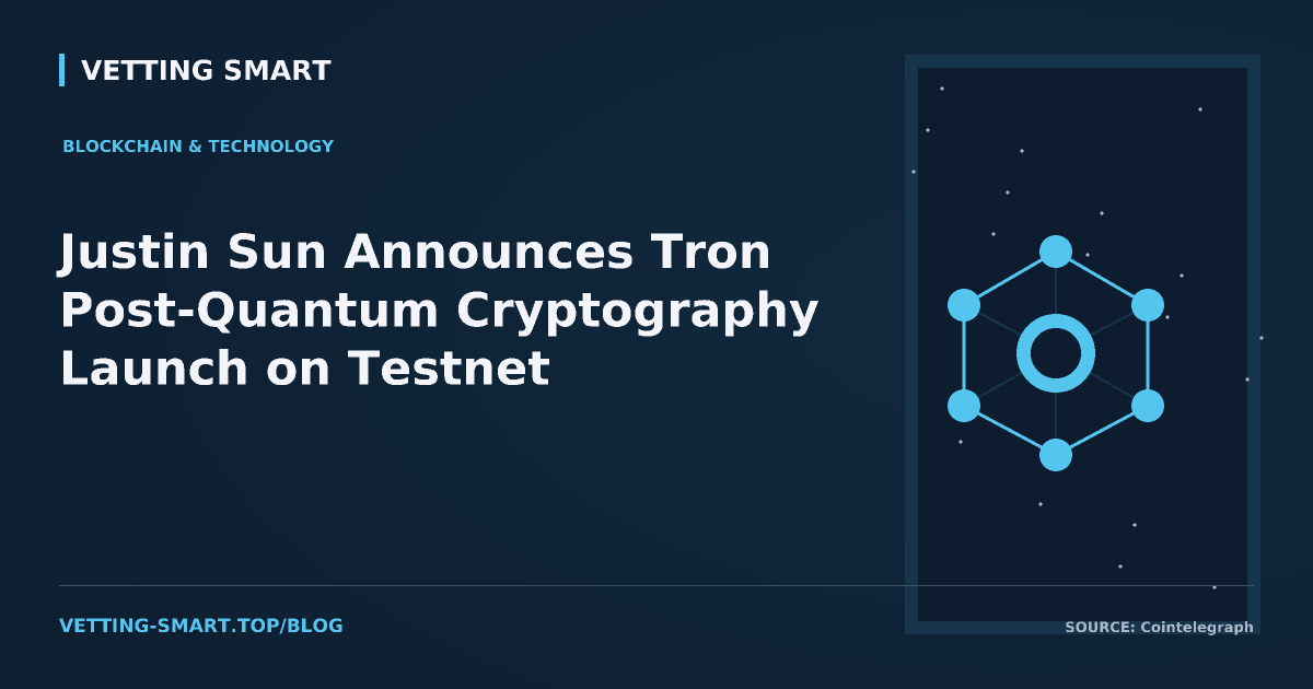 Justin Sun Announces Tron Post-Quantum Cryptography Launch on Testnet