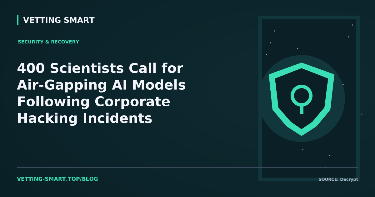 400 Scientists Call for Air-Gapping AI Models Following Corporate Hacking Incidents