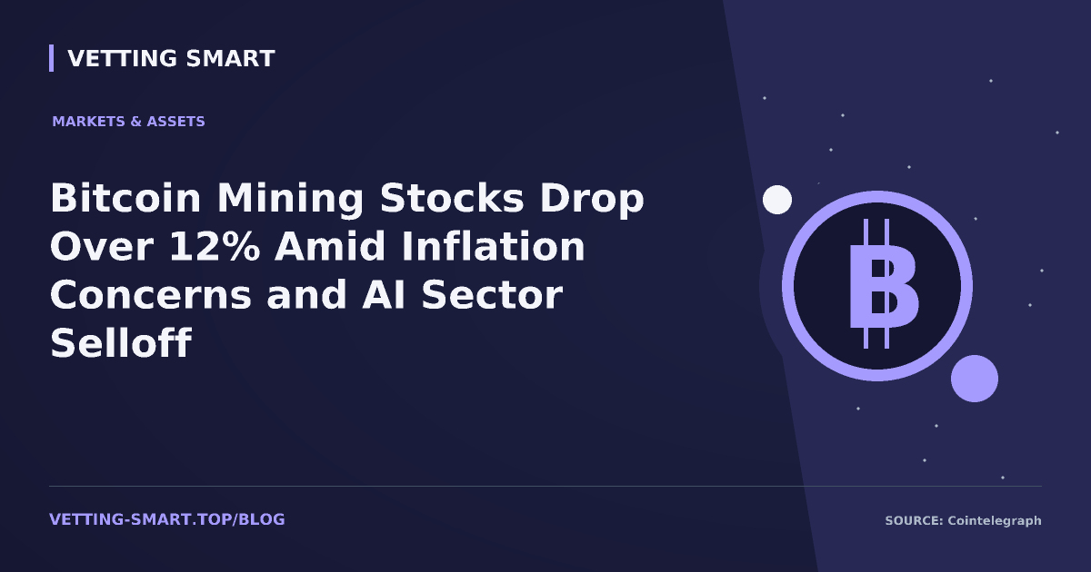 Bitcoin Mining Stocks Drop Over 12% Amid Inflation Concerns and AI Sector Selloff