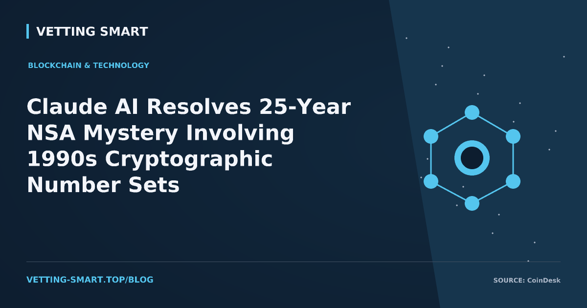 Claude AI Resolves 25-Year NSA Mystery Involving 1990s Cryptographic Number Sets