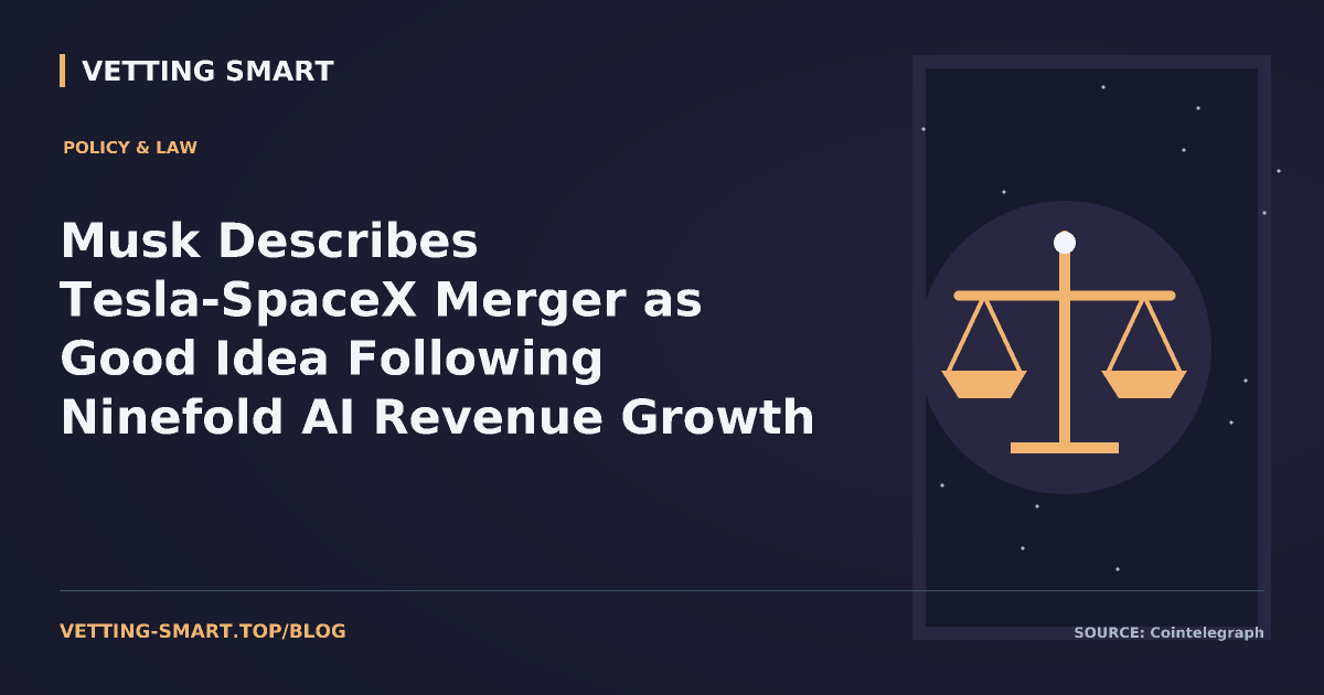 Musk Describes Tesla-SpaceX Merger as Good Idea Following Ninefold AI Revenue Growth