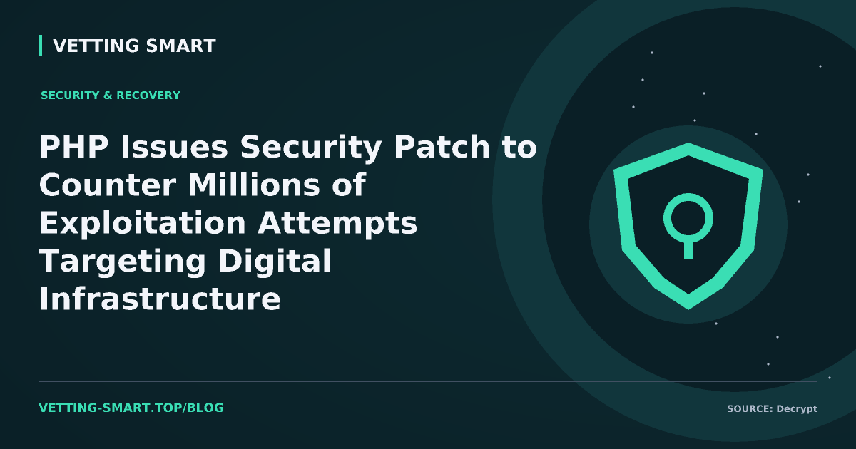 PHP Issues Security Patch to Counter Millions of Exploitation Attempts Targeting Digital Infrastructure